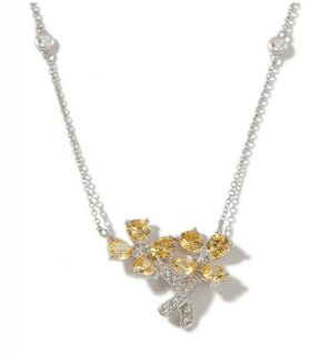 Jean Dousset 5 21ct Absolute Canary Floral Drop Necklace $99