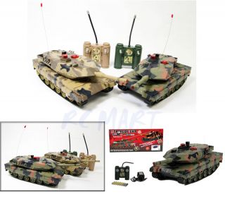   14 Radio Controlled RTR Infrared Laser Set of 2 Battle RC Tank