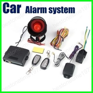 Way Car Vehicle Burglar Alarm Protection Security System with 2 