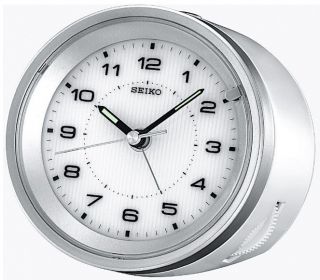 Seiko QXE021WLH Battery Operated Bedside Anaolg Alarm Clock