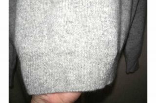 Alexander Julian Colours Gray Cashmere V Neck Sweater Men Sz XL L 