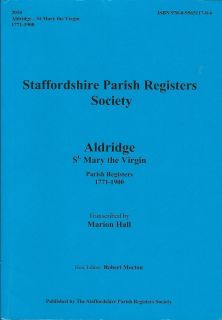 Aldridge, St. Mary the Virgin Staffordshire (UK) Parish Registers 1771 