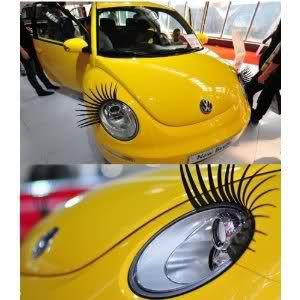 New Pair of Curly Cute Sexy Eyelashes for Cars Car Headlight Fits All 