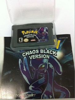 1pc Pokemon Chaos Black Gameboy Advance SP DS GBA Game
