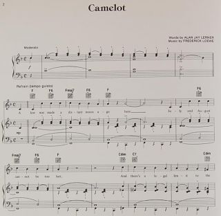 Camelot Sheet Music Lerner Loewe 1967 Richard Harris Vanessa Redgrave 