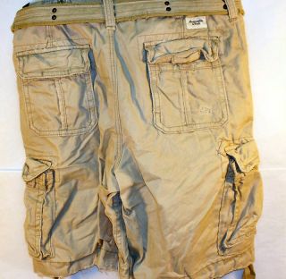 Abercrombie Fitch Algonquin Stone Cargo Shorts BELT36