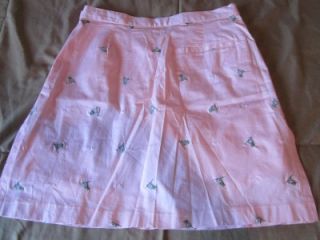 Allyson Whitmore Golf Birdie Petite Size 10P Pink Flags Skort Skirt 