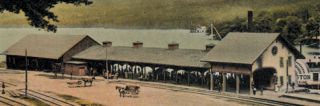 This photo from a postcard, shown above, shows the station as it 