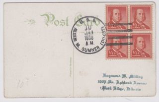 USS Allen M Sumner 1956 Naval Cancel on Postcard. Make multiple 