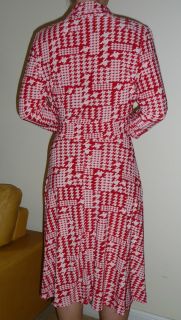 Alyn Paige New York Woman Dress Red White Stetch USA Size Large L 