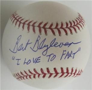 Bert Blyleven Signed I Love to Fart Auto Baseball PSA HOF Autograph 