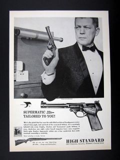 High Standard Supermatic Trophy .22 22 Long Rifle Pistol 1966 Ad 