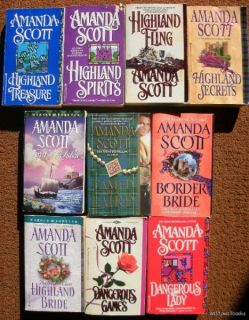 Amanda Scott 10 PB Scottish Historical Romance Book Lot Dangerous 