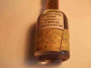  Miniature Bottles American Whiskey Wights Maryland Rye Whiskey