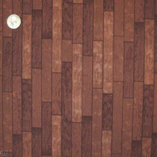 Avlyn Quilt Fabric Fixit Hard Wood Plank Floor Mahogany