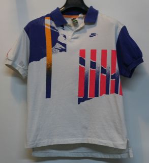 VINTAGE NIKE AIR ANDRE AGASSI TECH CHALLENGE POLO MEDIUM M RARE COURT 