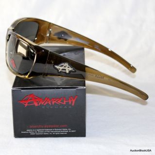 New Anarchy Eyewear Mens Rally Olive Fade Sunglasses Smoke Polarized 