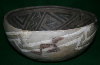 Anasazi Mogollon Pottery Springerville Polychrome Bowl