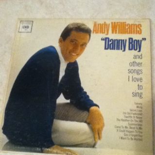 Andy Williams Danny Boy and Other Songs I Like to Sing Record Vinyl 