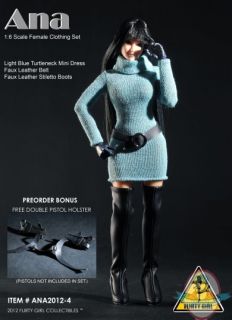 ANA  1/6 Scale Female Light Blue Clothing Set Flirty Girl Collectibles 