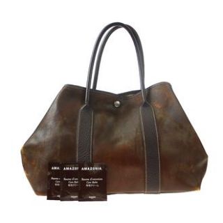 Authentic Hermes Garden Party ia Dark Brown Hand Tote Bag Made 