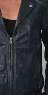 NWT American Retro Paris Black Leather Jacket 36 2 XS $518 Shopbop 