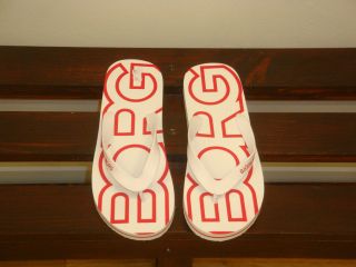 BJORN BORG BJ NEW illya white red flip flops sandles great price