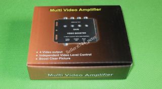 to 4 Video Amplifier Car Distribution RCA Splitter