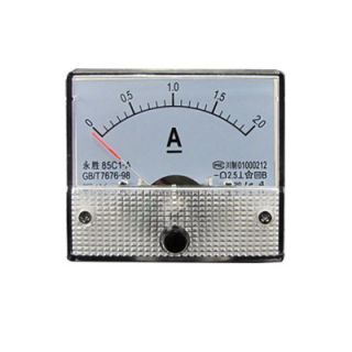 Analogue Direct Current 0 2A Ampere Amp Ammeter White