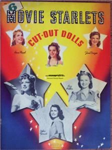 VINTAGE UNCUT RARE 1942 MOVIE STARLETS PAPER DOLLS~#1 REPRO~FABULOUS 