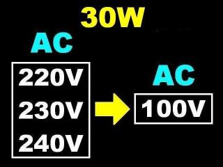 30w voltage converter adapter transformer 30 watt 220v 230v 240v