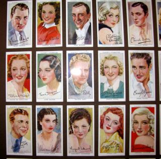 1938 Players Cigarette Cards Famous Men Women Actors Actresses Movie 