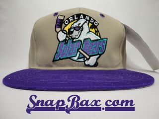   Orlando Solar Bears IHL Tan Purple Snapback Hat Cap Jordans Js