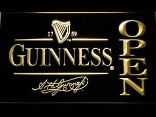 Newly listed 038 y Guinness Beer OPEN Bar Neon Light Sign