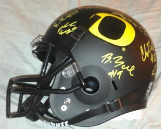 2012 Oregon Ducks Team Signed Football Helmet Certificate Proof Kenjon 