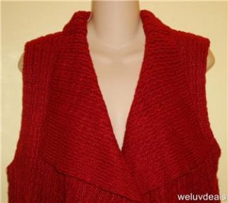 Anthony Design Originals from  Scarlet Red Maxi Sweater Vest 