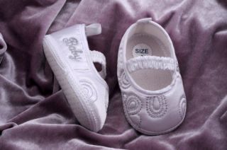 adorable baby girls ballet style christening shoes more options size