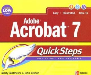 adobe acrobat 7 quicksteps new by marty matthews time left