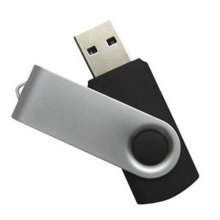 32 GB Flash Drive Memory Stick Swivel Black and Gray Apple Mac Windows 
