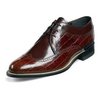 Stacy Adams Mens Dayton Brown Leather Wing Tip Dress Shoe 00610