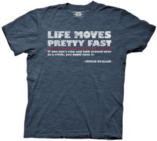 New Ferris Buellers Day Off Movie Life Moves Pretty Fast Vintage T 