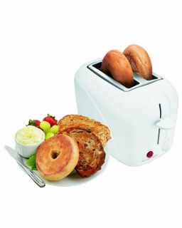   White 2 Slice Toaster for Bread Bagel Muffin Kitchen Appliances