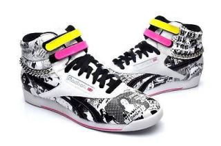 reebok women s shoes freestyle hi punk 709943 wht blk