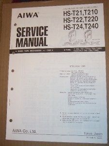 AIWA Service Manual~HS T21/​T210/T22/T220/​T24/T240 Radio