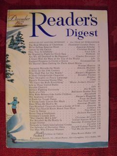 Readers Digest December 1952 Arthur Bryant Christmas