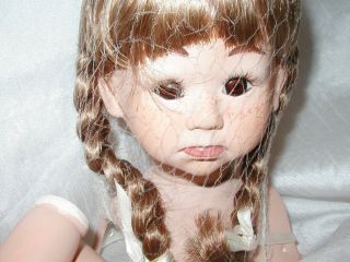   Bisque Pigtailed Freckled Pouty Doll Kit Ready to Assemble
