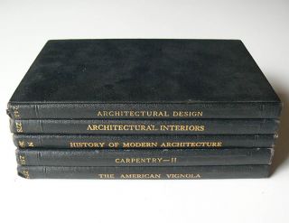 vtg 1920s 1930s ARCHITECTURE BOOKS by International Textbook Co. NO 