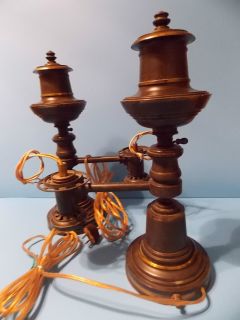   BOSTON HENRY HOOPER AND COMPANY BRONZE ARGAND LAMPS c 1860 ELECTRIFIED