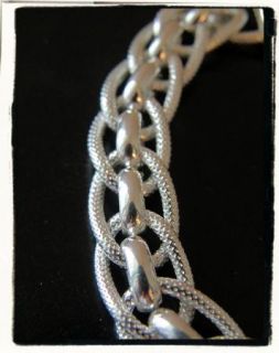 New Arte D Argento Italian Textured Sterling Silver 925 Rolo Link 