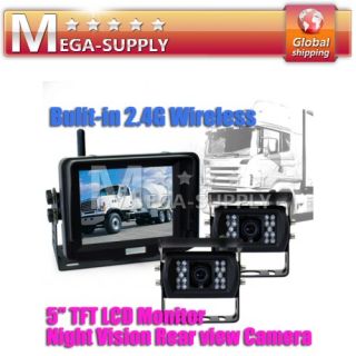 Car Wireless Reversing Backup Camera System Dual 4 3 Digital 2AV LCD 